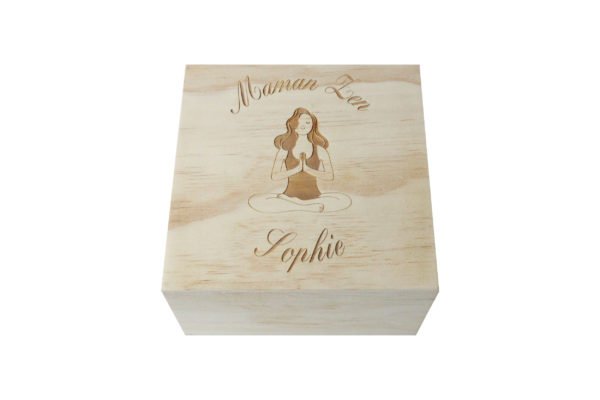 Boite en bois cadeaux personnalisée Le Havre Les BAM maman Zen