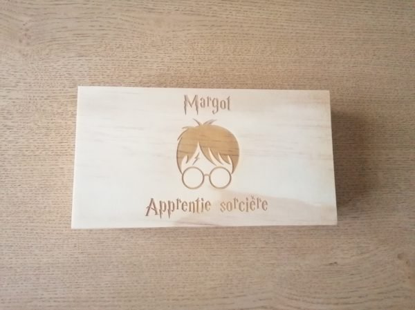 Boite en bois cadeaux personnalisée Le Havre Les BAM Harry Potter enfant