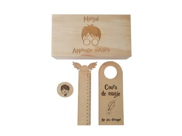 Boite en bois cadeaux personnalisée Le Havre Les BAM Harry Potter