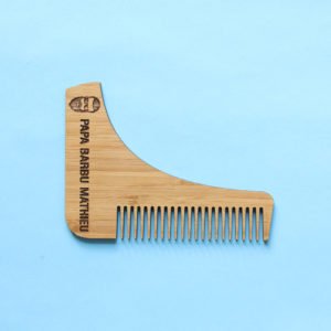 Boite en bois cadeaux personnalisée Le Havre Les BAM Peigne taille barbe homme