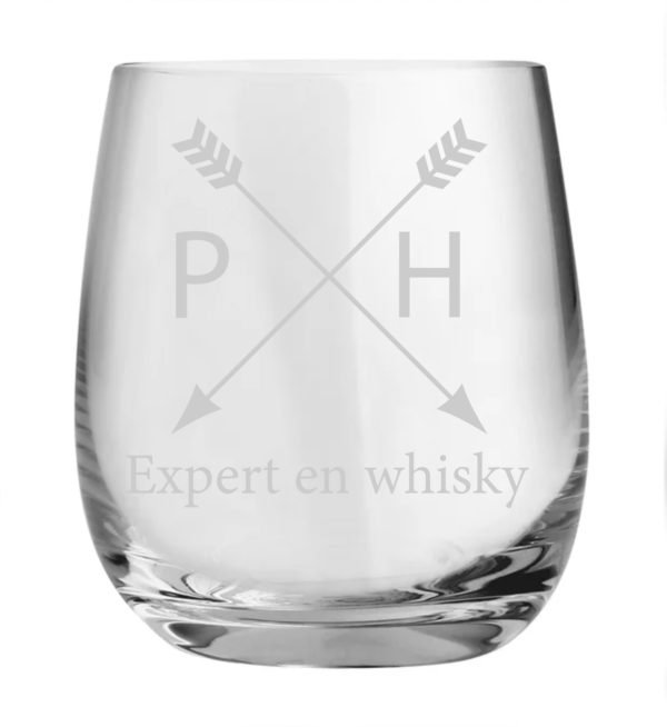 Boite en bois cadeaux personnalisée Le Havre Les BAM verre whisky